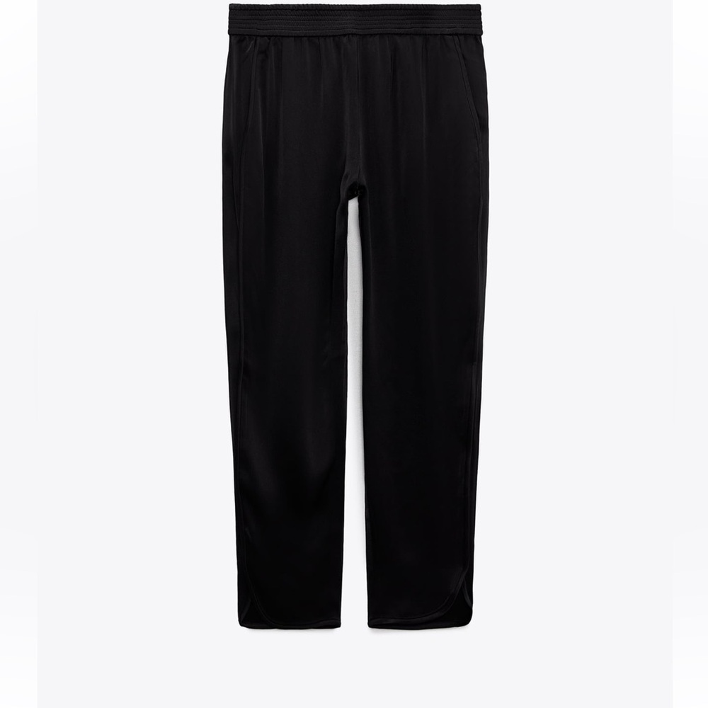 Satin effect pants
